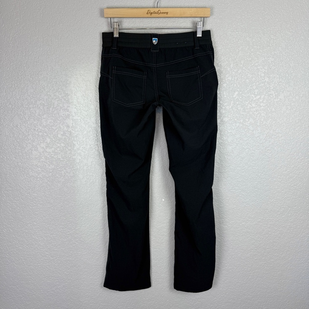 Kuhl Strattus Relaxed Leg Black Outdoor Pants 4 Reg Gorpcore Ribbed Straight - Picture 7 of 13